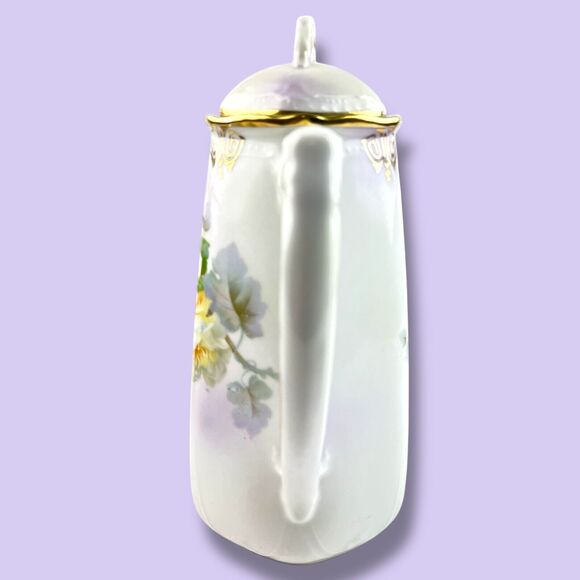 Antique Art Nouveau Demitasse Chocolate Pot/Espresso Set Three Crown Germany 7pc - Picture 4 of 15